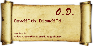 Osváth Dioméd névjegykártya